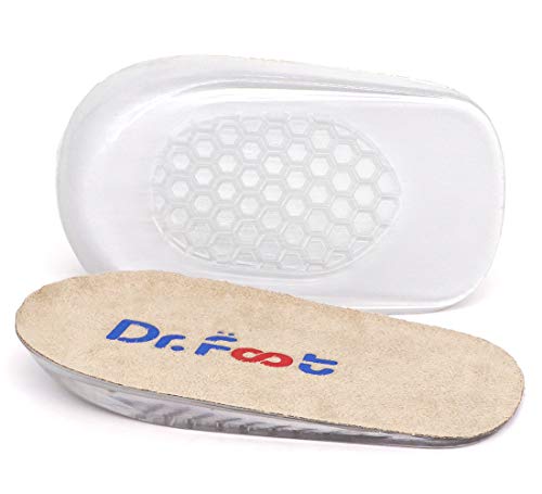 Product Cover Dr. Foot's Height Increase Insoles, Heel Cushion Inserts, Heel Lift Inserts for Leg Length Discrepancies (Small (0.5