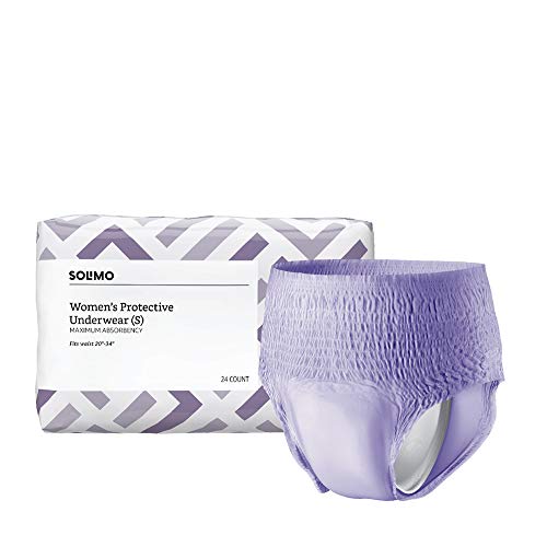 Product Cover Amazon Brand - Solimo Incontinence Protective Underwear for Women, Maximum Absorbency, Small, 24 Count