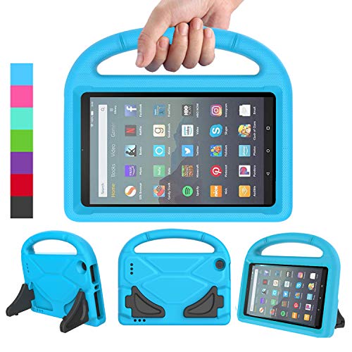 Product Cover LEDNICEKER Case for All-New Fire 7 Tablet (9th Generation - 2019 Release) - Kids/Toddler Shockproof Portable Handle Protective Stand Case for for Amazon Fire 7 2019 & 2017 (7 Inch Display), Blue