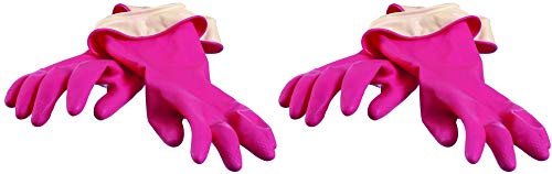 Product Cover Casabella Premium Waterblock Cleaning Gloves - 2 Pair (4 Gloves) Pink - Large