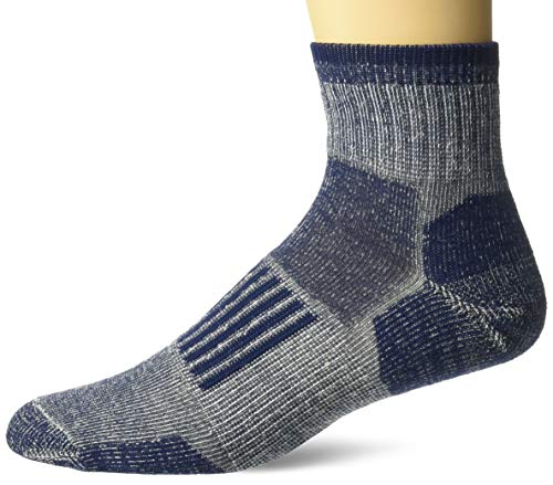 Product Cover Wise Blend Men's 85% Merino Wool Knit Everyday Quarter Socks 2 Pair Pack