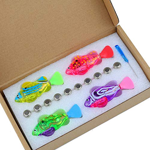 Product Cover WoLover Swimming Robot Fish Toy for Cat and Dog with LED Light, Interactive Swimming Toy to Stimulate Your Pet's Hunter Instincts, Activated in Water Magical Electric Toy
