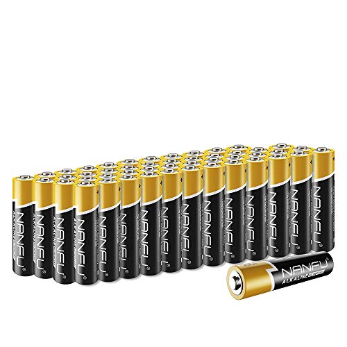 Product Cover NANFU No Leakage Long Lasting AAA 48 Batteries [Ultra Power] Premium LR03 Alkaline Battery 1.5v Non Rechargeable Batteries for Clocks Remotes Games Controllers Toys & Electronic Devices ...