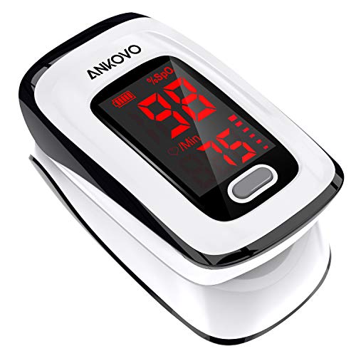 Product Cover Pulse Oximeter Fingertip (Oximetro), Blood Oxygen Saturation Monitor, Heart Rate Monitor and SpO2 Levels, Portable Pulse Oximeter with Lanyard and Batteries