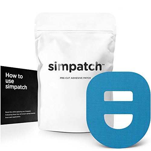 Product Cover SIMPATCH - Omnipod Adhesive Patch with Strap (25-Pack) - Waterproof Adhesive, CGM Tape (Blue)