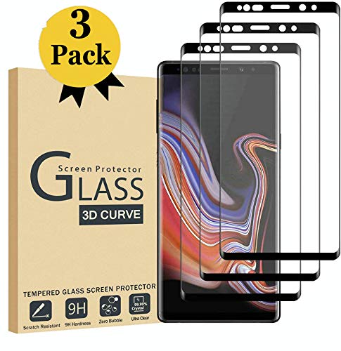Product Cover Sibes [3 Pack] for Samsung Galaxy Note 9 Screen Protector, Tempered Glass [Case Friendly][Alignment Frame Easy Installation][3D Curved][Full Coverage]