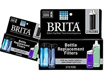 Product Cover Brita Water Filter Bottle Replacement Filters, 4 Count (2 Packs of 2)