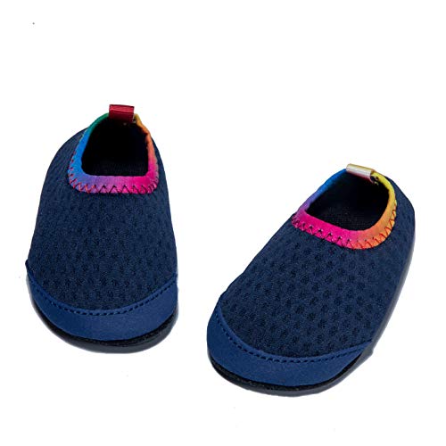 Product Cover Panda Software Baby Boys Girls Water Shoes Infant Barefoot Quick -Dry Anti- Slip Aqua Sock for Beach Swim Pool Navy blue/6-12 Months M US Infant