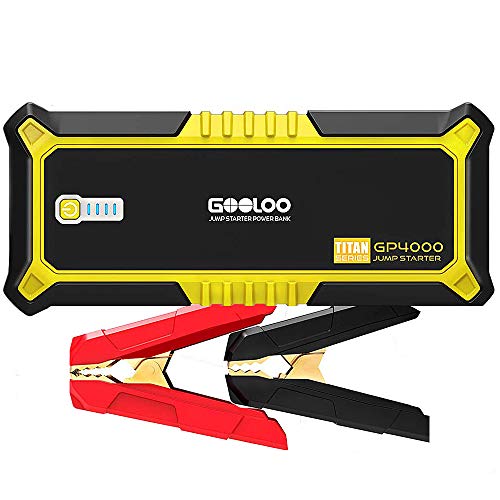 Product Cover GOOLOO 4000A Peak SuperSafe Car Jump Starter (All Gas, up to 10.0L Diesel Engine) 12V Auto Battery Jumper Booster with USB Quick Charge and Type C Port, Portable Power Pack for Trucks, SUVs
