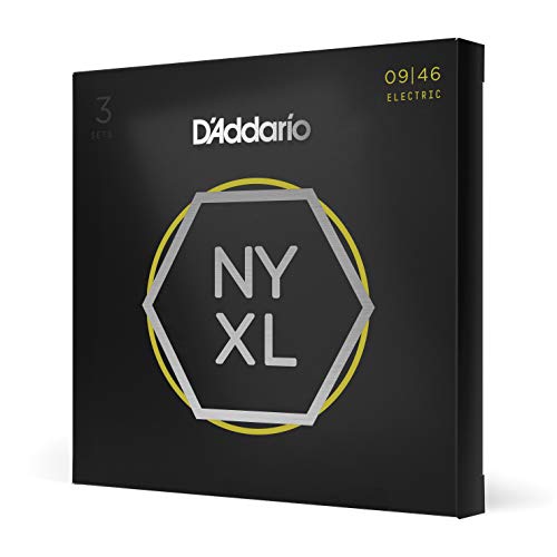 Product Cover D'Addario Nyxl0946 Nickel Wound Electric Guitar Strings, Super Light Top/ Regular Bottom, 9-46, 3 Sets (NYXL0946-3P)