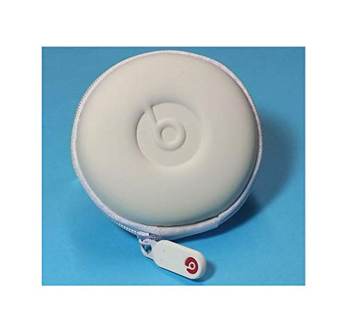 Product Cover White Case for Beats in-Ear Earphones. Round Pocket Size Carrying Pouch for Powerbeats 3, Powerbeats 2 Powerbeats 1, UrBeats, iBeats, Tour Beats by Dr Dre Earphone Models. by: GeneralBuy.