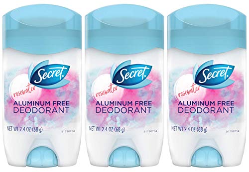 Product Cover Secret Deodorant for Women, Aluminum Free Invisible Solid, Rosewater Scent, 2.4 Oz, Pack of 3