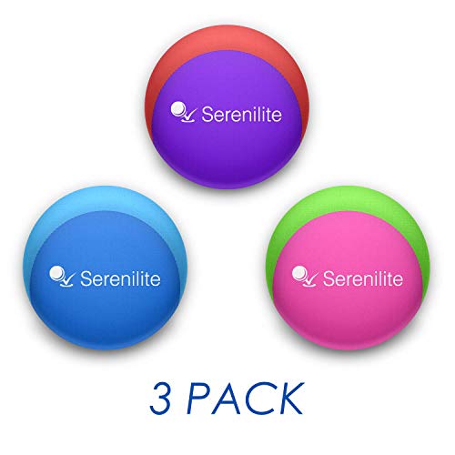 Product Cover Serenilite Stress Ball and Hand Therapy Gel Squeeze Exercise Ball - Great for Anxiety and Hand Strengthening - Optimal Stress Relief - Dual Color (3 Ball Bundle)