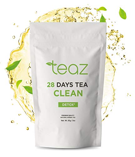 Product Cover Teaz 28 Days Detox - Clean Tea | 85g Loose Leaf | Slim Tea for Weight Loss | Detox Tea | Diet & Fat Loss Tea | Cleanse Tea | Natural Dietary Supplement | For More Successful Diet (Detox Tea)