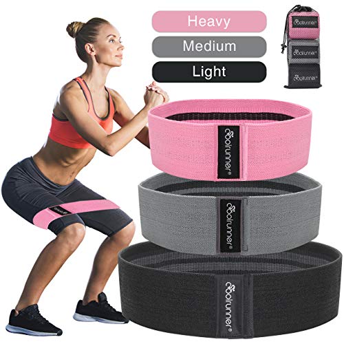 Product Cover Coolrunner Fabric Hip Resistance Bands, Booty Bands for Women and Men, Workout Loop Exercise Bands Circle, Non Slip - Wide Workout Fitness Bands for Squats, Legs, Glutes, Abs, Butt,Shoulder