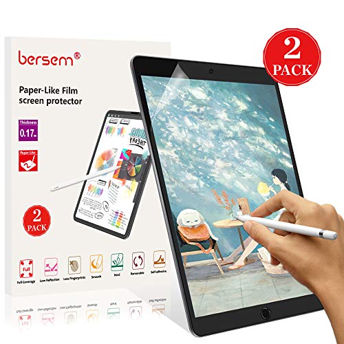 Product Cover Paperlike Screen Protector for iPad Air 2019 / iPad Pro 10.5, BERSEM iPad Air 3 Paper Texture Film Anti Glare Scratch Resistant Paper Like Protector for iPad Pro 10.5 inch (2 Pack) Easy Install