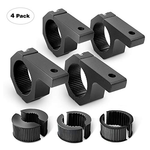 Product Cover Nilight 90021D 4-Pack (Standard) 4PCS Mounting Bracket Kit LED Off-Road Light Horizontal Bar Tube Clamp Roof Roll Cage Holder,2 Years Warranty