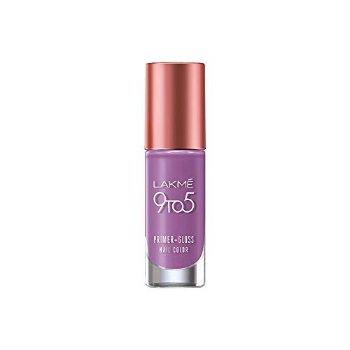 Product Cover Lakme 9 to 5 Primer + Gloss Nail Colour, Lilac Link, 6 ml