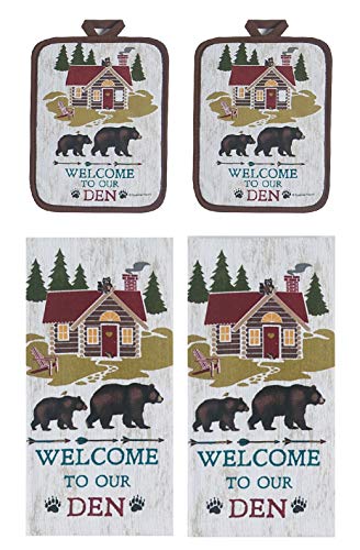 Product Cover Kay Dee Designs Wilderness 4 Pc Kitchen Towel Potholder Bundle, Welcome to Our Den