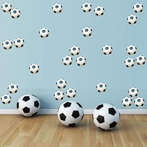 Product Cover TOARTi Football Wall Decal (36Pcs), Sport Theme Wall Sticker for Baby Boys Bedroom Decoration, Playroom Game Room Nursery Soccer Ball Wall Art
