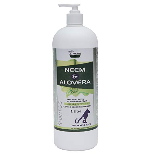 Product Cover Medilogy Biotech Dog Shampoo Neem Aloe Vera 1 Litre Promotes Healthy Skin Coat Anti Bacterial Anti Fungal Anti Itch Anti Inflammatory