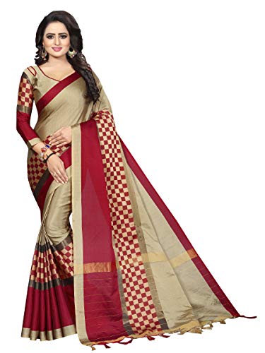 Product Cover Regolith Designer Sarees Georgette, Chiffon,Cotton multi-colored Saree With Blouse Piece (Light Red)