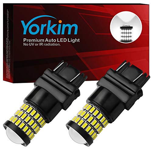 Product Cover Yorkim Ultra Bright 3157 LED Bulb White, 3157 LED Brake Lights, 3157 LED Backup Reverse Lights, 3156 LED Tail Lights with Projector - 3056 3156 3156A 3057 4057 3157 4157 T25 LED Bulbs, Pack of 2