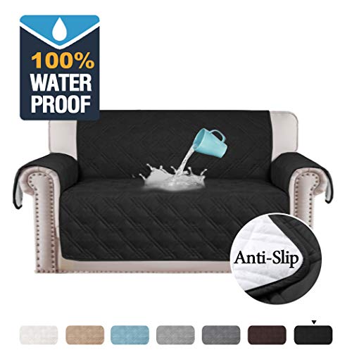 Product Cover H.VERSAILTEX 100% Waterproof Loveseat Covers for Dogs Seat Width Up to 54 Inch, Non-Slip Furniture Covers for Loveseat Protector for Dogs Sofa Slipcover for Living Room (Loveseat 54