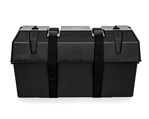 Product Cover Camco Heavy Duty Double Battery Box with Straps and Hardware - Group GC2 | Safely Stores RV, Automotive, and Marine Batteries |Durable Anti-Corrosion Material | Measures 21.5