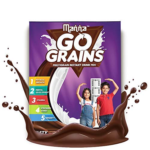 Product Cover Manna Go Grains - MultigrainDrink Mix - 200g Pack (Chocolate Flavour)