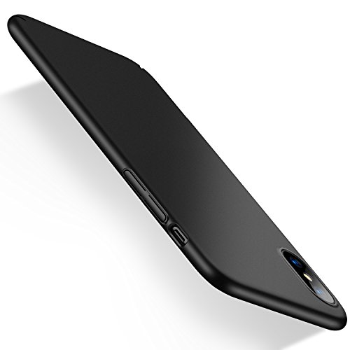 Product Cover Humixx Ultra-Thin iPhone Xs Max Case, Hard Plastic PC Slim Fit Protective Cover Case with Matte Finish Coating Grip Compatible iPhone Xs Max 6.5 inch 2018- Space Black
