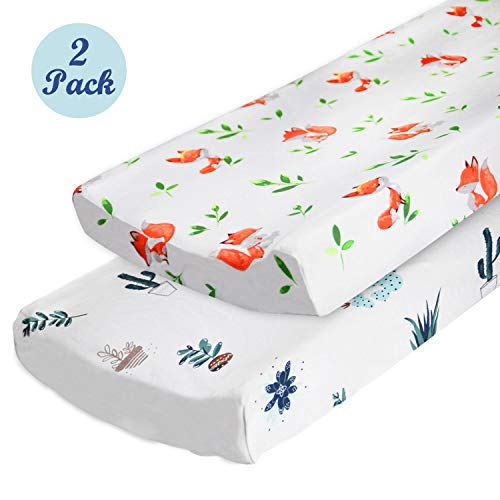 Product Cover Changing Pad Covers or Cradle Sheets for Baby Boys Girls, 2-Pack