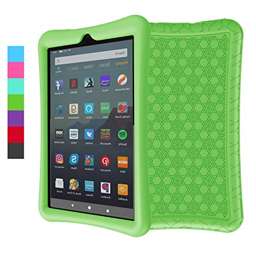 Product Cover LEDNICEKER Silicone Case for for All-New Fire 7 Tablet (9th Generation - 2019 Release) - Anti Slip ShockProof Kids Friendly Case for Amazon Fire 7 2019 & 2017 (7 Inch Display), Green