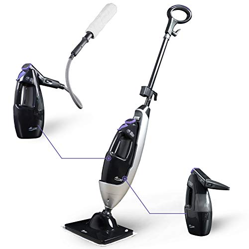 Product Cover LIGHT 'N' EASY Steam Cleaners Multifunctional Steam Mops with Detachable Handheld Unit Multi-Purpose Floor Steamers Cleaner for Hardwood,Grout,Tile,Laminate, Black