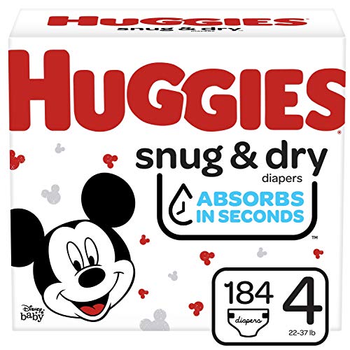 Product Cover Huggies Snug & Dry Baby Diapers, Size 4, 184 Ct, One Month Supply