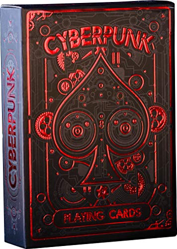 Product Cover Cyberpunk Red Playing Cards, Deck of Cards, Premium Card Deck, Cool Poker Cards, Unique Bright Colors for Kids & Adults, Card Decks Games, Standard Size