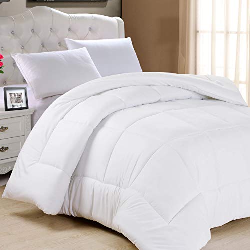Product Cover NP Luxurious Goose Down Comforter,Hypo-allergenic, Allergy Free,100% Egyptian Cotton Shell，1200 Thread Count 700+ Fill Power,55 Oz Fill Weight,White （Queen90x90Inch） (Deals - Queen)
