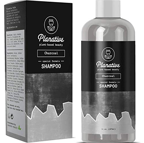 Product Cover Charcoal Shampoo for Men and Women - Natural Clarifying Shampoo for Oily Hair and Scalp - Detoxify Moisturize Volumize Thin Hair - Paraben Free Sulfate Free for Curly or Color Treated Hair - 16 oz
