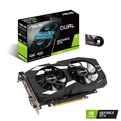Product Cover Asus GeForce GTX 1650 Overclocked 4GB Dual-Fan Edition VR Ready HDMI DP 1.4 DVI Graphics Card (Dual-GTX1650-O4G)