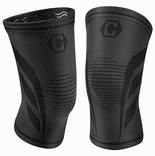 Product Cover CAMBIVO 2 Pack Knee Brace, Knee Compression Sleeve Support for Running, Arthritis, ACL, Meniscus Tear, Sports, Joint Pain Relief and Injury Recovery (XXL, Ns70 Black)
