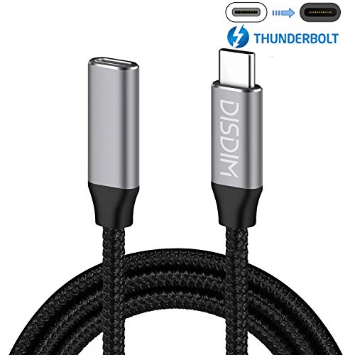 Product Cover DISDIM USB C Extension Adapter Cable, [183cm/6FT] Thunderbolt 3 USB 3.1 Type-C Fast Charging,4K HD Vedio, Audio Transfer, Data Sync Extend Cord Compatible with MacBook Pro,Nintendo Switch,Pixel 3/2/XL
