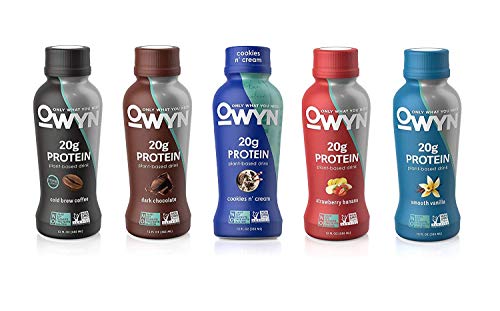 Product Cover OWYN, Vegan Protein Shake, 5 Flavor Variety Pack ,12 Fl Oz, 100-Percent Plant-Based, Dairy-Free, Gluten-Free, Soy-Free, Tree Nut-Free, Egg-Free, Allergy-Free, Vegetarian, Kosher (Pack of 10)