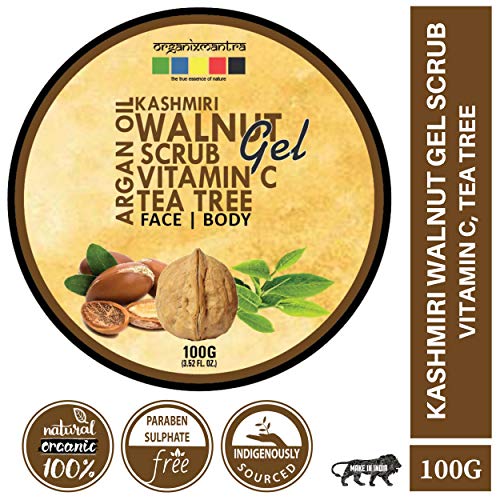 Product Cover Organix Mantra Kashmiri Walnut Gel Scrub with Vitamin C & Tea Tree Oil (No Parabens/No Sulphates) 100GM