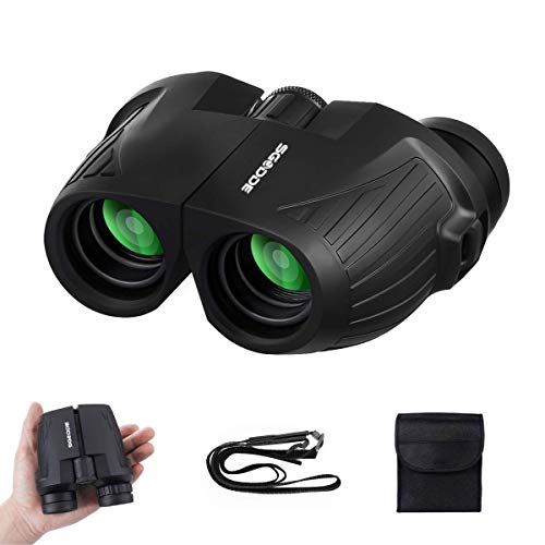Product Cover 12x25 Compact Binoculars SGODDE Binoculars for Adults with Low Light Night Vision, Folding High Power Waterproof Binocular Easy Focus for Outdoor Hunting, Bird Watching,Traveling, Concert, Sport Games