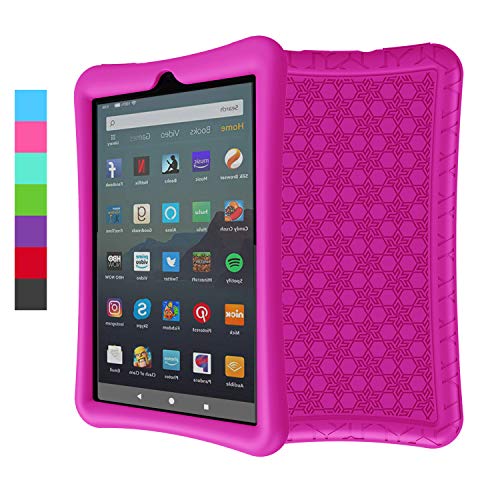 Product Cover LEDNICEKER Silicone Case for for All-New Fire 7 Tablet (9th Generation - 2019 Release) - Anti Slip ShockProof Kids Friendly Case for Amazon Fire 7 2019 & 2017 (7 Inch Display), Rose