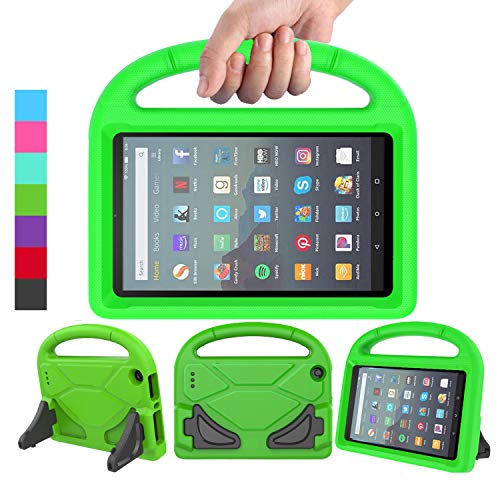 Product Cover LEDNICEKER Case for All-New Fire 7 Tablet (9th Generation - 2019 Release) - Kids/Toddler Shockproof Portable Handle Protective Stand Case for for Amazon Fire 7 2019 & 2017 (7 Inch Display), Green
