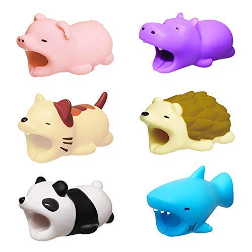Product Cover KIMCOME Animal Bites Cable Protector 6 Pack, Cartoon Cable Buddies for Charging Cords, Cable Biters Cord Savers Compatible With iPhone