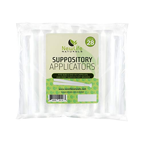 Product Cover Disposable Plastic Vaginal Suppository Applicators: Individually Wrapped Suppository Applicator for Women - Fits Most Boric Acid Suppositories, Pills, Tablets and Size 0 and 00 Capsules - 28 Pack