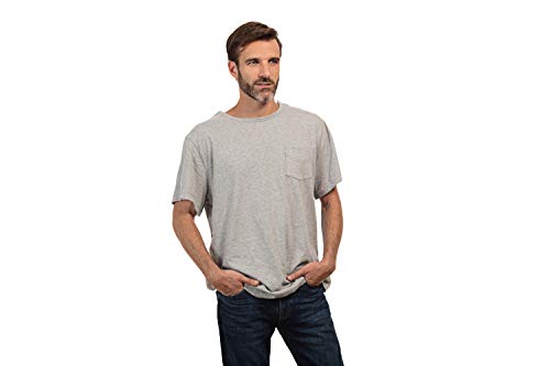 Product Cover MAI Post Shoulder Surgery Shirts | Chemo Clothing for Port Access | Men Short Sleeve Shirt | Easy Snaps on Shirt Sides and Full Arm Opening | Soft Natural Cotton | Dialysis Clothing Grey