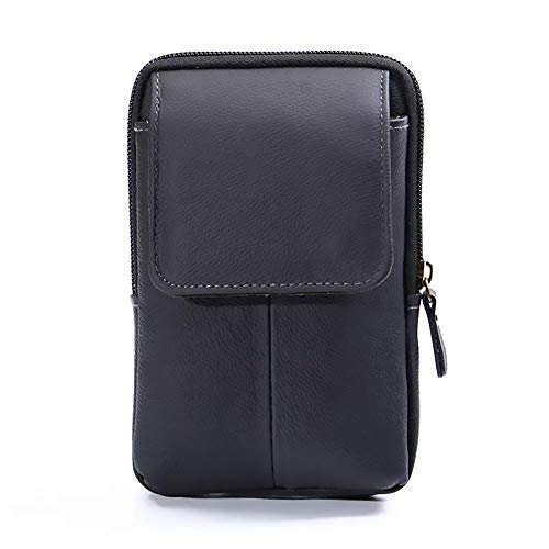 Product Cover Cyber Sale Monday Deals Mens Belt Pouch Leather Waist Bag Fanny Pack Cellphone Holster Case Purse Belt Pouch Clip Travel Wallet for iPhone 11 Pro 7 6 8 Plus X Max Samsung Galaxy S10 S9 Plus